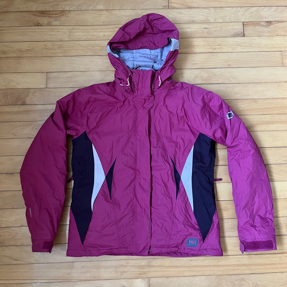 Helly Hansen Helly Tech Ski Jacket Magenta Pink Waterproof Hooded Womens L
